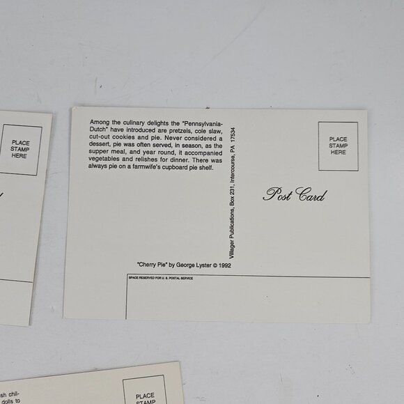 Set of 3 Vintage Amish Life Postcards George Lyster 1992 Pennsylvania Dutch Art - Picture 4 of 8